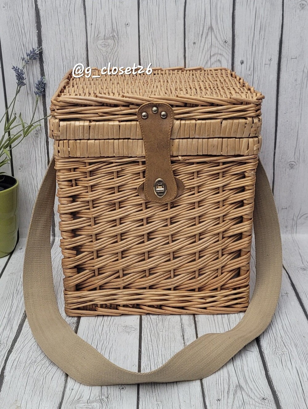 Woven Rattan Insulated Picnic Basket Only - Natural